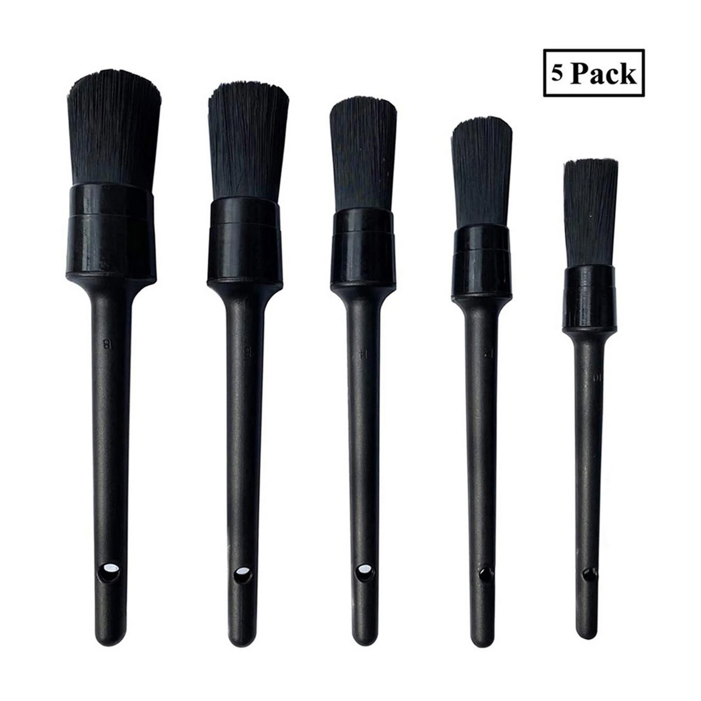 Professional 5-Piece Interior Detailing Brush Set