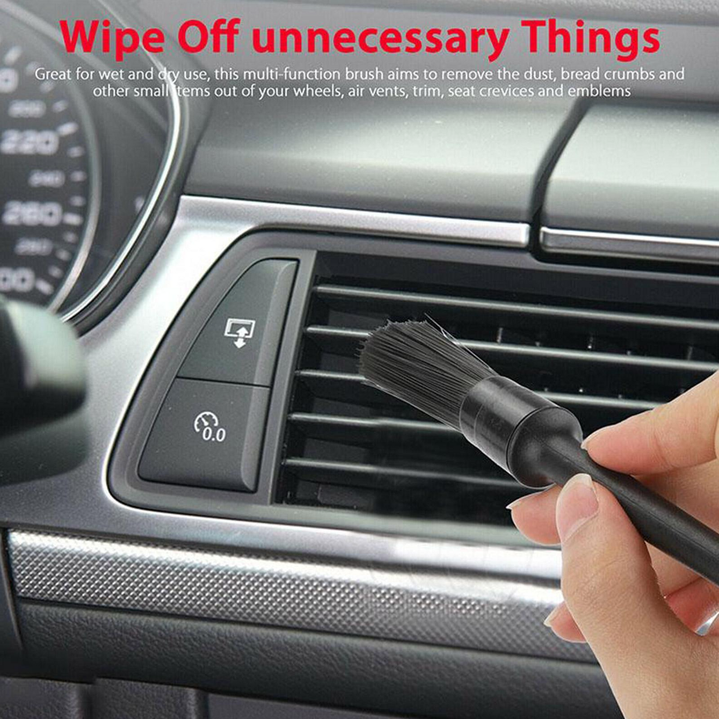 Professional 5-Piece Interior Detailing Brush Set