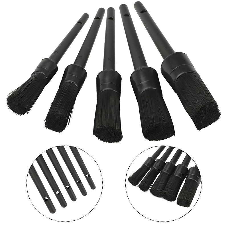 Professional 5-Piece Interior Detailing Brush Set