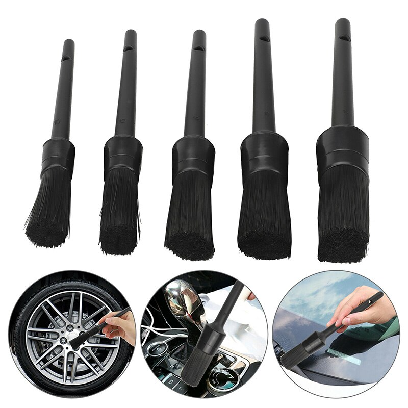 Professional 5-Piece Interior Detailing Brush Set