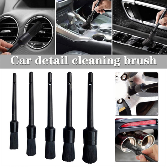 Professional 5-Piece Interior Detailing Brush Set